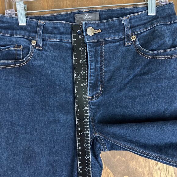 Chicos Womens Jeans Blue Mid Rise So Slimming Lifting Straight Stretch 1 - Picture 7 of 11